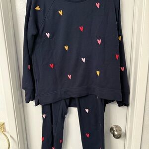 Loft Cozy Suit with Heart Pattern